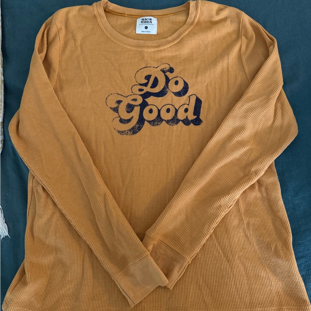 Anthropologie long sleeve waffle shirt